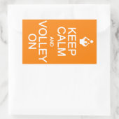 Houd kalm & Volley op stickers (Tas)