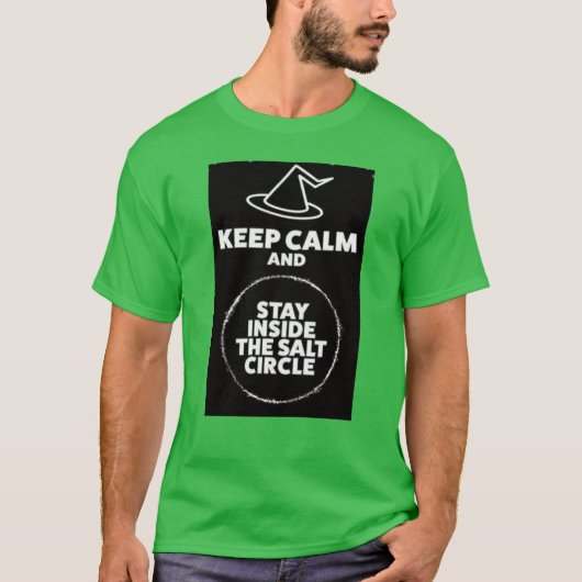 Houd kalm / zoutcirkel groen T-shirt (Voorkant)