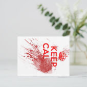 Houd Kalme Bloedige Zombie Briefkaart (Staand voorkant)