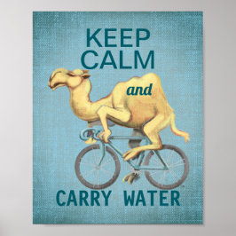 Houd kalme kameel motivatie poster