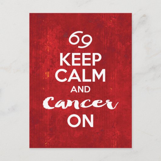 Houd kalme kanker op de verjaardag van astrologie briefkaart (Voorkant)