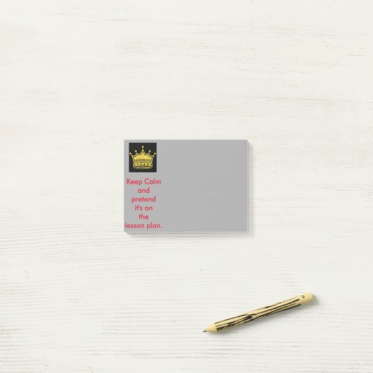 Houd kalme leraren post-it® notes (Op bureau)