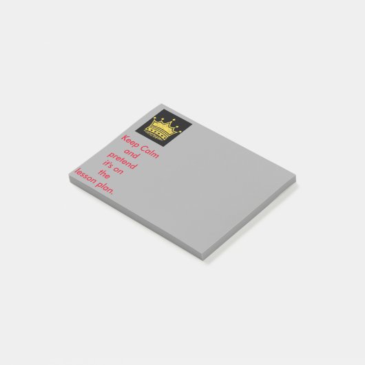 Houd kalme leraren post-it® notes (Schuin)