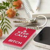 Houd Kalme Parodie Grappige Keychain (Voorkant Rechts)