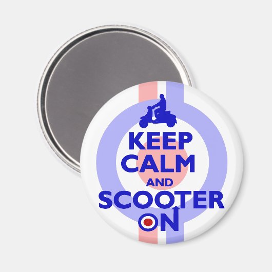 Houd kalme scooter op (blauwe) magneet (Voorkant / Achterkant)