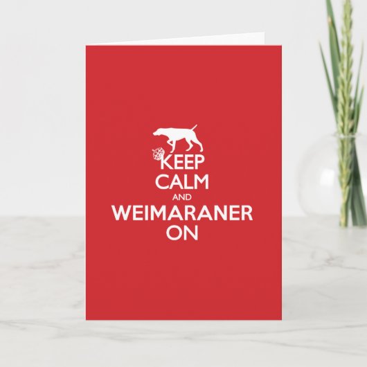 HOUD KALME SPATIE WEIMARANER NOTECARDS KAART (Voorkant)
