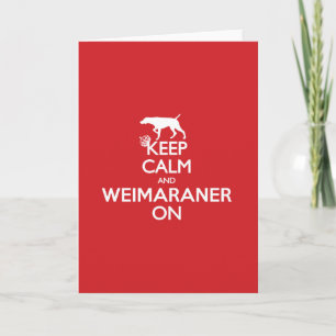 HOUD KALME SPATIE WEIMARANER NOTECARDS KAART