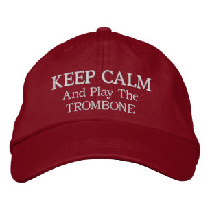 Houd kalme trombone muziek geborduurd Pet