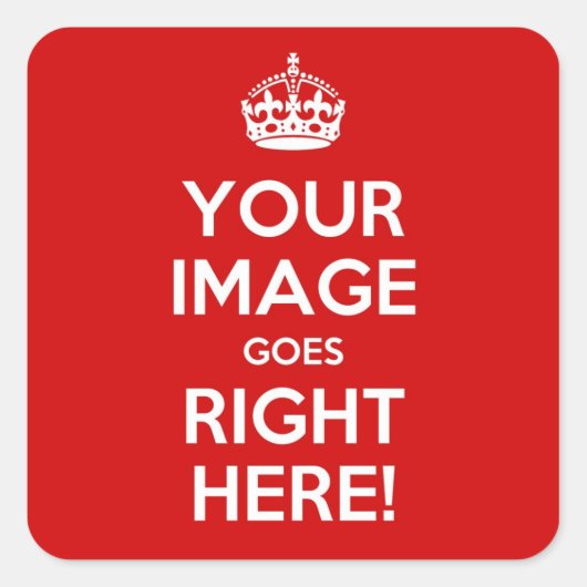 Houd kalme vierkante Stickers (Voorkant)