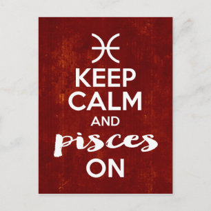 Houd kalme vissen op verjaardagshoroscoop briefkaart