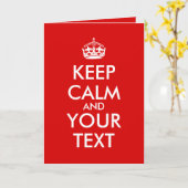  Houd kalme Wenskaarten Jouw tekst Kaart (Gele Bloem)