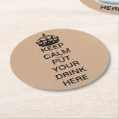 Houd kalme zwarte kroonpapier Onderzetters (Gebogen)