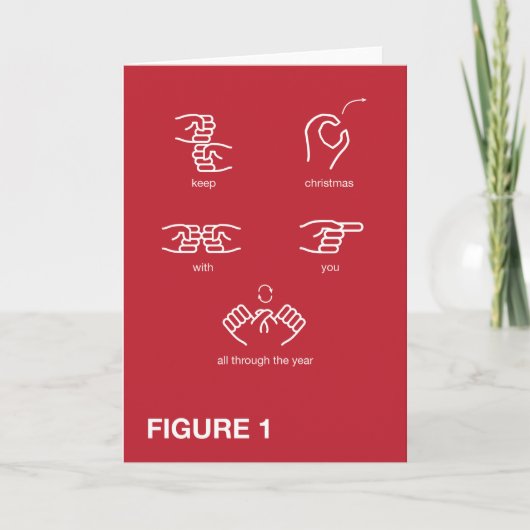 Houd Kerst bij je Kaart in de gebarentaal (Voorkant)