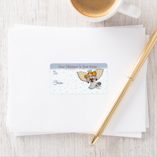 Houd Kerstmis in je hart Etiket (Insitu)