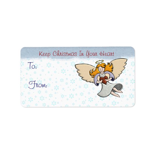 Houd Kerstmis in je hart Etiket (Voorkant)