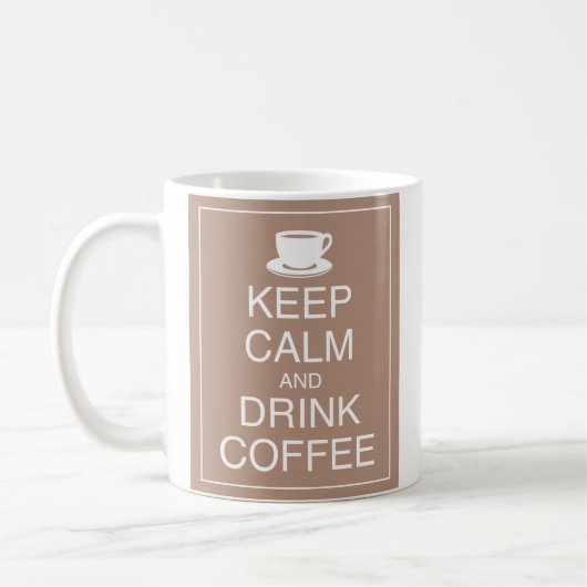 Houd Koffie-Mok kalm en Drink Koffiemok (Links)