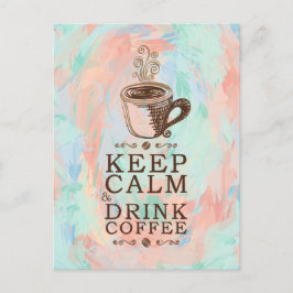 Houd Koffie van de Drink Calm - Abstracte Achtergr Briefkaart