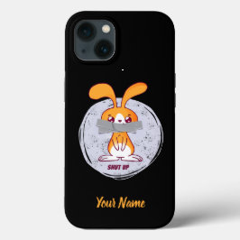 Houd konijn Funny Sarcastic Comic Design dicht Case-Mate iPhone Case