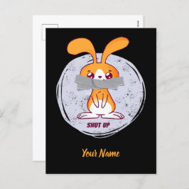 Houd konijn Funny Sarcastic Comic Design dicht Feestdagenkaart