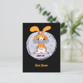 Houd konijn Funny Sarcastic Comic Design dicht Feestdagenkaart (Staand voorkant)