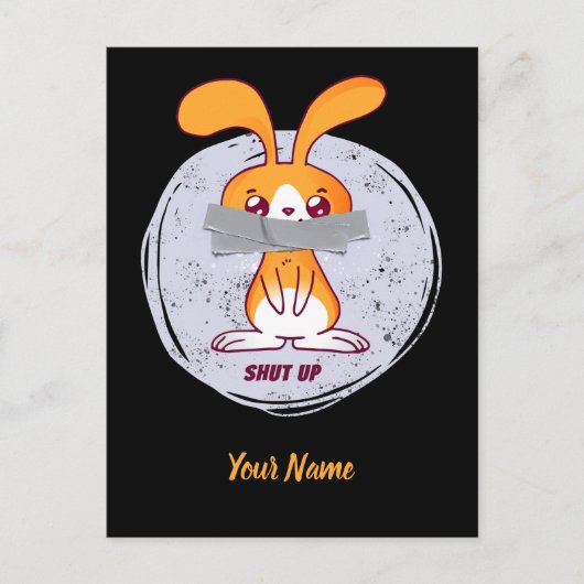 Houd konijn Funny Sarcastic Comic Design dicht Feestdagenkaart (Voorkant)