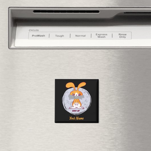 Houd konijn Funny Sarcastic Comic Design dicht Magneet (Insitu (Vaatwasser))