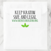 Houd Kratom legaal en veilig Rechthoekige Sticker (Tas)