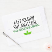 Houd Kratom legaal en veilig Rechthoekige Sticker (Envelop)