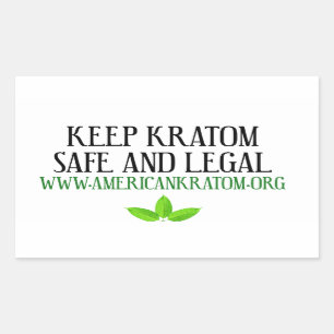 Houd Kratom legaal en veilig Rechthoekige Sticker