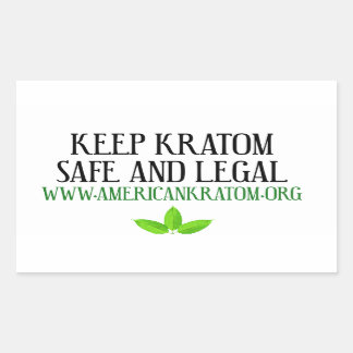 Houd Kratom legaal en veilig Rechthoekige Sticker