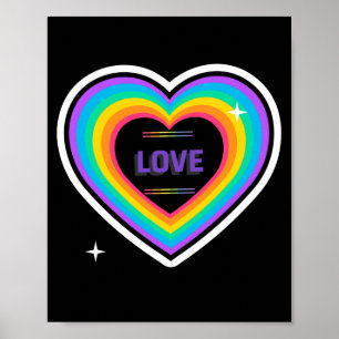 HOUD. LGBT+Pride. Regenbooghartliefde. Poster