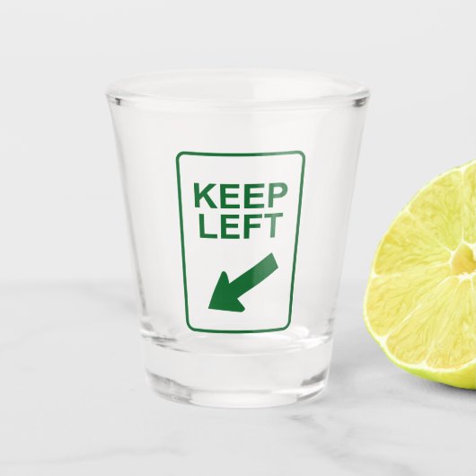 HOUD LINKER Pijl Shot Glas – Directional Design (Voorkant)