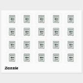 HOUD LINKS VIERKANTE STICKER (Vel)