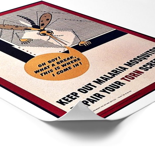 Houd Malaria-muggen uit en herhaal uw scherm van d Poster (Hoek)