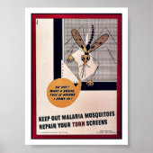 Houd Malaria-muggen uit en herhaal uw scherm van d Poster (Voorkant)