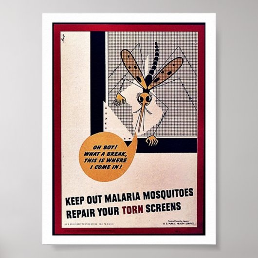 Houd Malaria-muggen uit en herhaal uw scherm van d Poster (Voorkant)