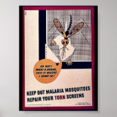Houd Malaria-muggen uit en herhaal uw scherm van d Poster (Voorkant)