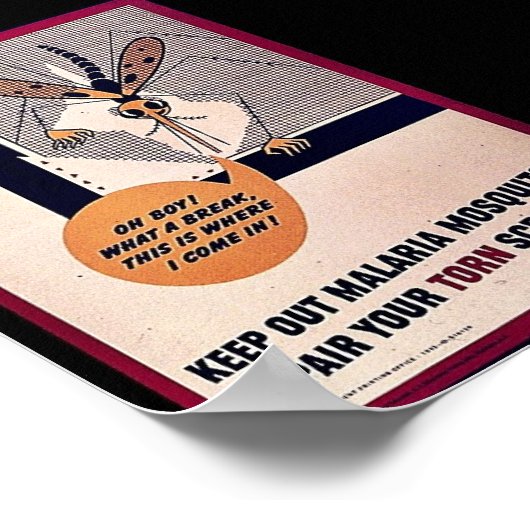 Houd Malaria-muggen uit en herhaal uw scherm van d Poster (Hoek)