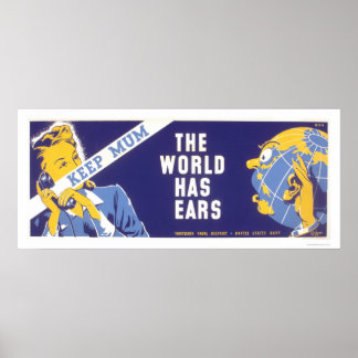 Houd mama - de wereld heeft oormerken WPA Poster