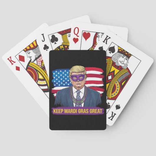 Houd Mardi Gras geweldig grappig Trump Mardi Gras  Pokerkaarten (Achterkant)