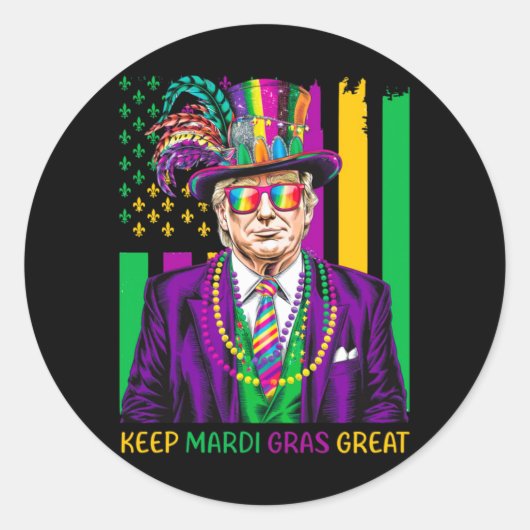 Houd Mardi Gras geweldig Ronde Sticker (Voorkant)
