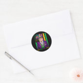Houd Mardi Gras geweldig Ronde Sticker (Envelop)