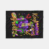 Houd Mardi Gras geweldige carnaval outfit Grappig Fleece Deken (Voorkant (Horizontaal))