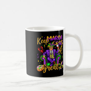 Houd Mardi Gras geweldige carnaval outfit Grappig  Koffiemok