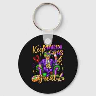 Houd Mardi Gras geweldige carnaval outfit Grappig  Sleutelhanger