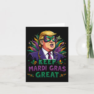 Houd Mardi Gras Grote Grappige Trump 2025 Carnaval Kaart
