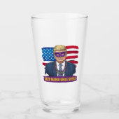 Houd Mardi Gras Grote Grappige Trump Mardi Gras 20 Glas (Voorkant)