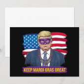Houd Mardi Gras Grote Grappige Trump Mardi Gras 20 Kaart (Voorkant / Achterkant)