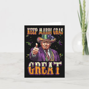 Houd Mardi Gras Grote Grappige Trump Mardi Gras 20 Kaart