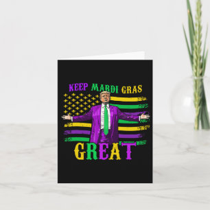 Houd Mardi Gras Grote Grappige Trump Mardi Gras 20 Kaart